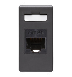 Priza Utp Rj45 Cat 5e Neagra 1 Modul Gw21271