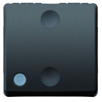 Intrerupator Modular Cap Scara Gw21589, Negru - 2 Module  1