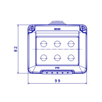 Rama Aplicata Pe Tencuiala IP55, 3 Module Gw27043 - Montaj Aplicat  3