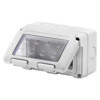 Rama Aplicata Pe Tencuiala IP55, 4 Module Gw27044 - Montaj Aplicat  1