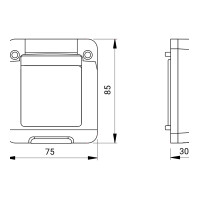 Capac Doza Aplicata IP55, 2 Module Gw27403 - Montaj Aplicat  3