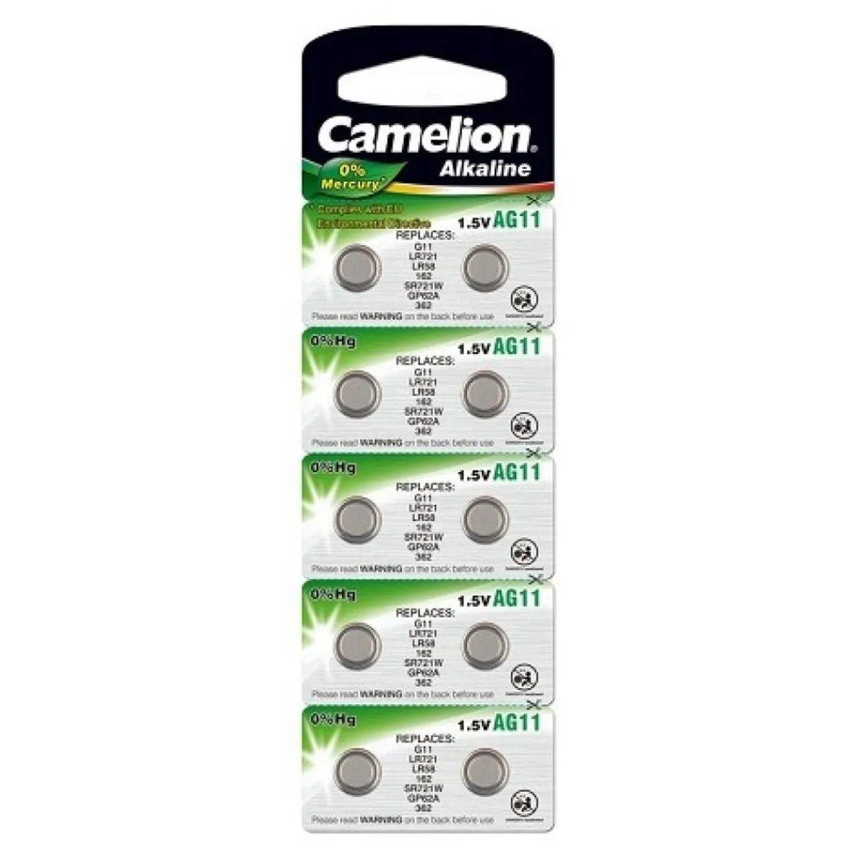 Baterie Camelion Alcalina AG11/LR721 1