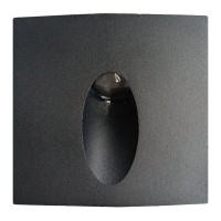 Spot LED Scara Patrat Negru 3W 3000K IP65  1