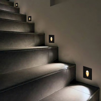Spot LED Scara Patrat Negru 3W 3000K IP65  2
