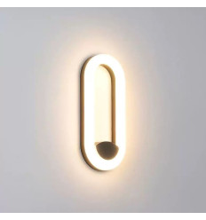 Aplica LED Perete Jade Ovala 12W 3000K Neagra
