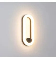 Aplica LED Perete Jade Ovala 12W 3000K Neagra