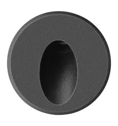 Spot LED Scara Negru 3W Rotund 3000K IP65