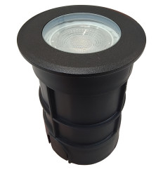Spot LED Pardoseala Negru cu Dulie MR16