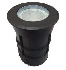 Spot LED Pardoseala Negru cu Dulie MR16 