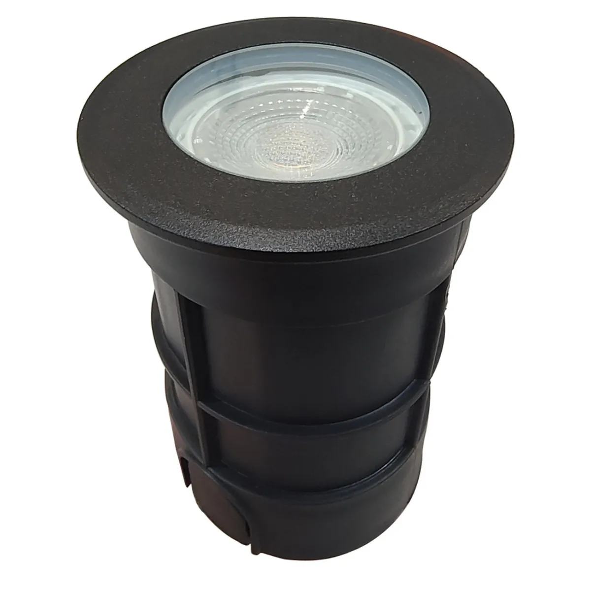 Spot LED Pardoseala Negru cu Dulie MR16 