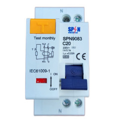 Siguranta Automata Diferentiala Rcbo 1p+n 20A 30ma