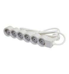 Prelungitor Sandard 6x2P+T 3 Metri Alb-Gri Legrand
