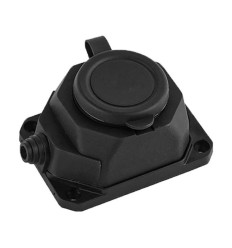 Priza cu Capac Cauciuc 1P IP44 Neagra