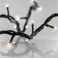 Ghirlanda 300 LED Flash, 4 Conectori pana la 3 Seturi, Fir Verde, Alb Cald, 10cm, Cablu 3m, IP44  1