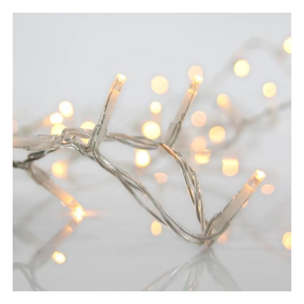 Turture 300 LED, 4 Conectori pana la 3 Seturi, Fir Transparent, Alb Cald, (H70 x L900cm, 3/7/4/6), Cablu 3m, IP44  1
