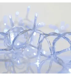 Turture 144 LED, 4 Conectori pana la 3 Seturi, Fir Transparent, Albastru (H60 x L300cm, 5/7/5/7), Cablu 3m, IP44