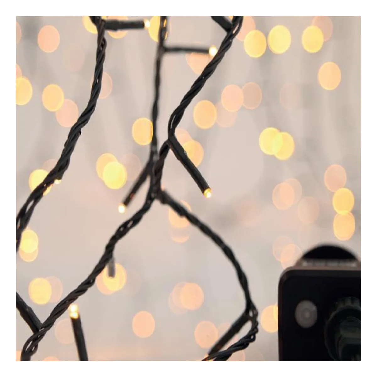 Ghirlanda 900 LED, 8 M/F & Memorie, Fir Verde, Alb Cald, 5cm, Cablu 3m, IP44 1