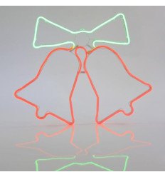 Clopotei 3M Neon LED, 2 Cai, Rosu, 59x47cm, IP44