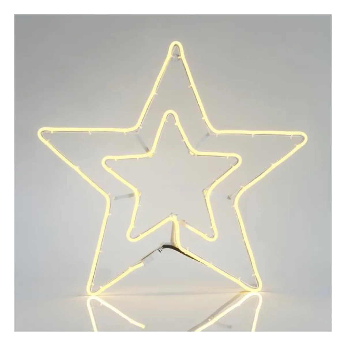 Stea Dubla 3M Neon LED, 2 Cai, Alb Cald, 56x58cm, IP44 1