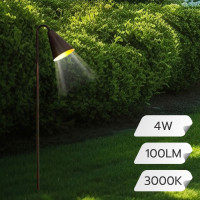 Stalp LED Gradina 4W 24V 3000K Negru  3