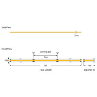 Banda LED COB 5M 12W 24V 4000K IP44 PRO