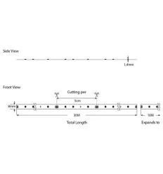 Banda LED SMD 30M 10W 12V 4000K IP20 PRO