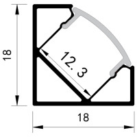 Profil Aplicat Colt 2000x18x18Mm 45° Plus