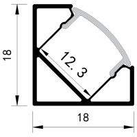 Profil Aplicat Colt 2000x18x18Mm 45° Plus