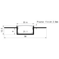 Profil Ingropat Rigips 2000x21x58Mm Plus
