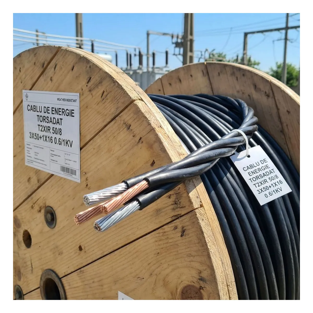 Cablu De Energie Torsadat T2xir 50 8 3x50+1x16 0.6 1kv