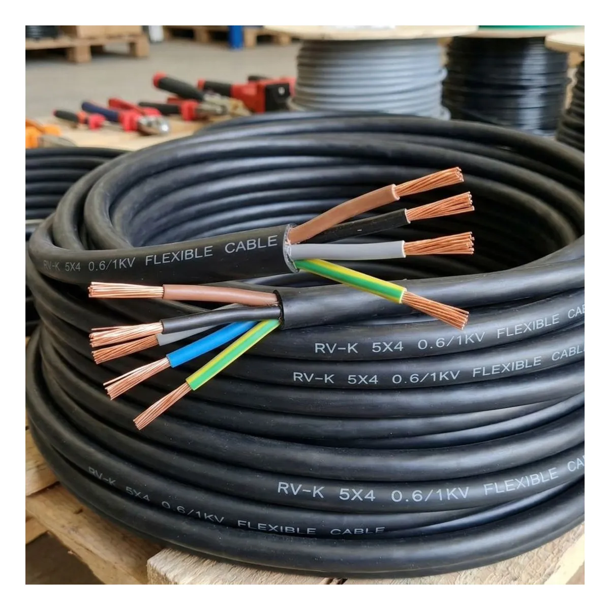 Cablu De Energie Flexibil Rv-K 5x4 0.6 1kv