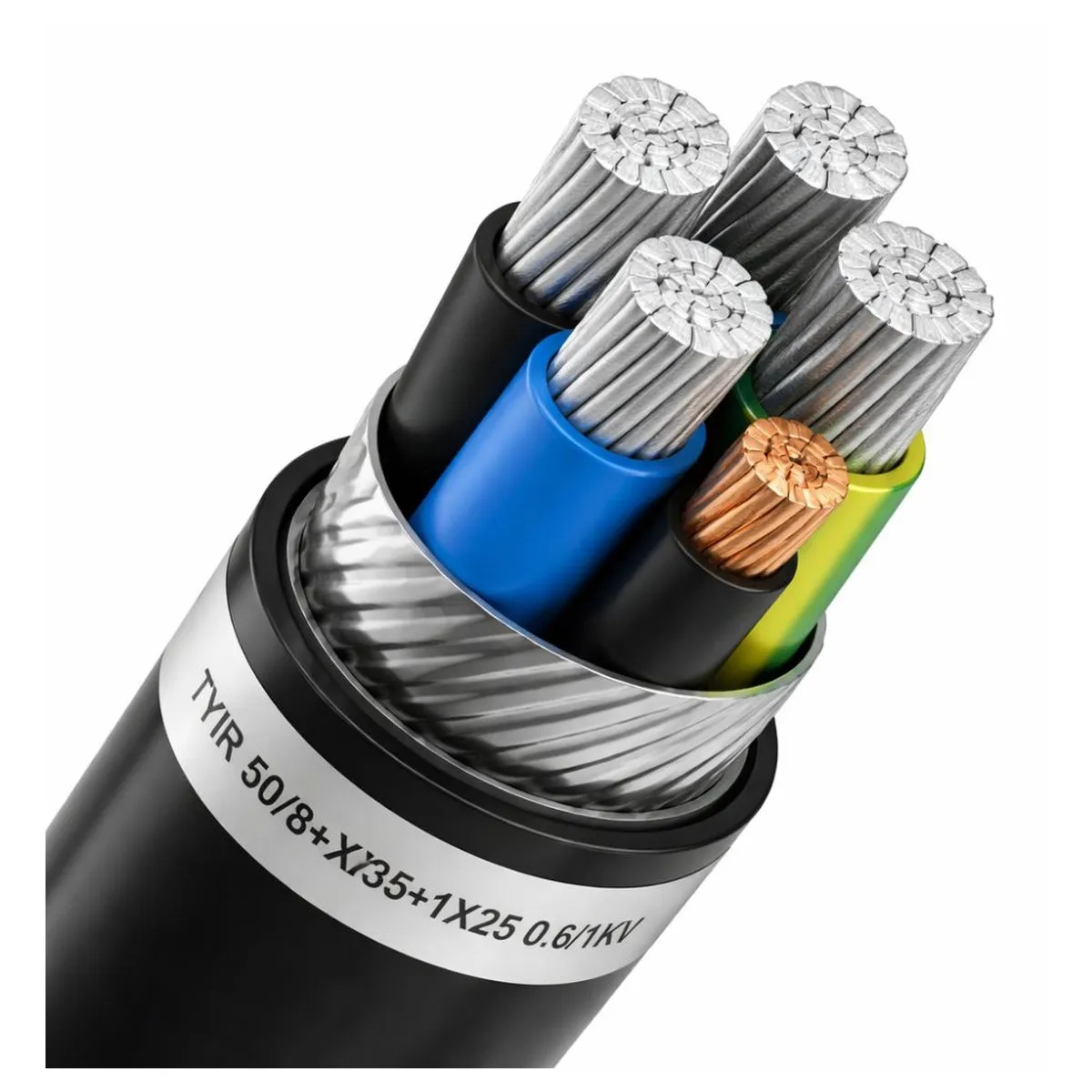 Cablu De Energie Tyir 50 8 +3x35+1x25 0.6 1kv