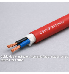 Cablu De Semnalizare Si Comanda Fara Armatura, Ignifug Csyy-F 2x1 (1kv)