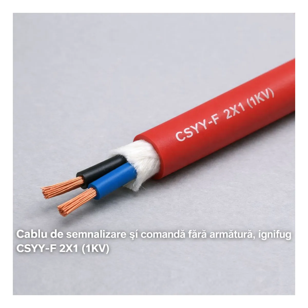 Cablu De Semnalizare Si Comanda Fara Armatura, Ignifug Csyy-F 2x1 (1kv)