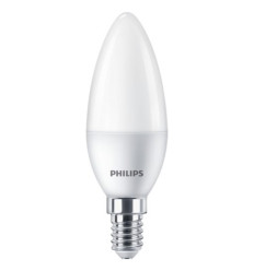 Bec LED lumanare B35 5-40W E14 827, mat Philips
