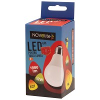 Bec LED A60 12W E27 6400K Alb Rece - Novelite - vedere laterala