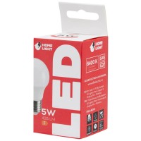Bec LED sferic 5W E27 6400K Alb Rece - Homelight - vedere laterala