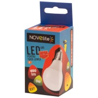 Bec LED sferic G45 5W E27 6400K Alb Rece - Novelite - vedere laterala