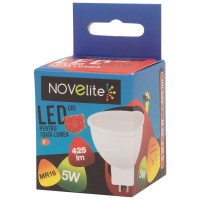 Bec LED Spot MR16 5W GU5.3 6400K Alb Rece - Novelite - vedere laterala