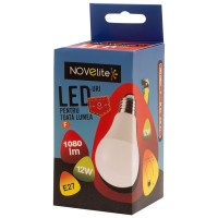 Bec LED A60 12W E27 4000K Alb Neutru - Novelite - vedere laterala