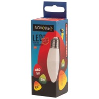 Bec LED lumanare 5W E27 6400K Alb Rece - Novelite - vedere laterala