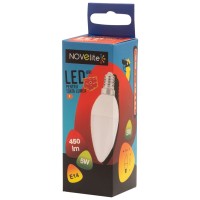 Bec LED lumanare 5W E14 6400K Alb Rece - Novelite - vedere laterala