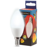 Bec LED lumanare 5W E14 6400K Alb Rece - Novelite - detaliu
