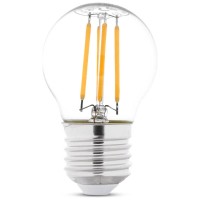Bec LED Filament Sferic 2W E27 2700K Clar Alb Cald - Novelite