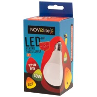 Bec LED A60 18W E27 6400K Alb Rece - Novelite - vedere laterala