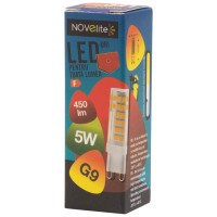 Bec LED bulb 5W G9 6400K Alb Rece - Novelite - vedere laterala