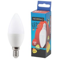 Bec LED Lumanare 7W E14 3000K Alb Cald - Novelite - ambalaj