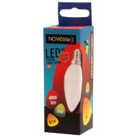 Bec LED lumanare 5W E14 3000K Alb Cald - Novelite - vedere laterala