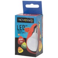 Bec LED Sferic 7W E27 6400K Alb Rece - Novelite - detaliu