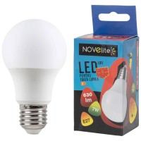 Bec LED Sferic 7W E27 6400K Alb Rece - Novelite - ambalaj